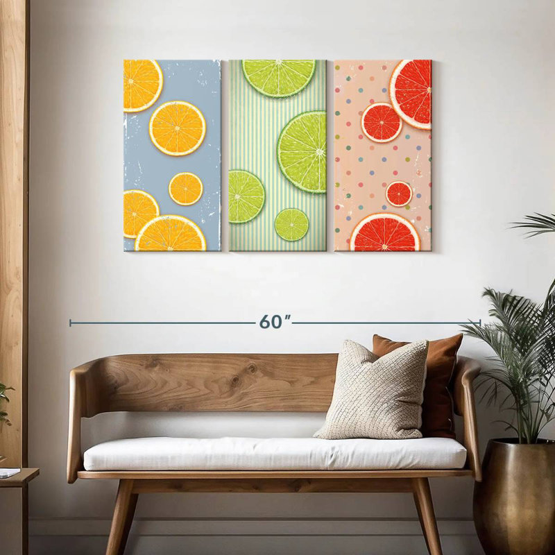 Yarlin Chic Citrus Slices, 28" H x 45" W