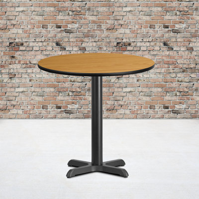 Carrus Round Laminate Table Top with Height Table Base