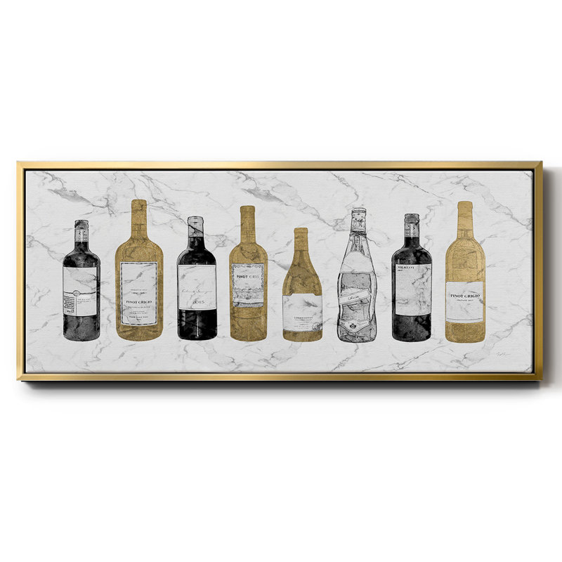 Glam Wine Bar- Framed Canvas