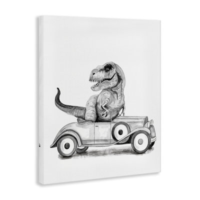 «T-Rex in Hot Rod», art mural par Rachel Nieman