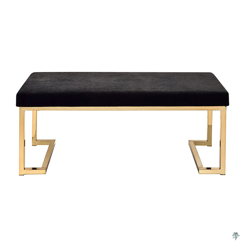 Banc avec base en C en métal