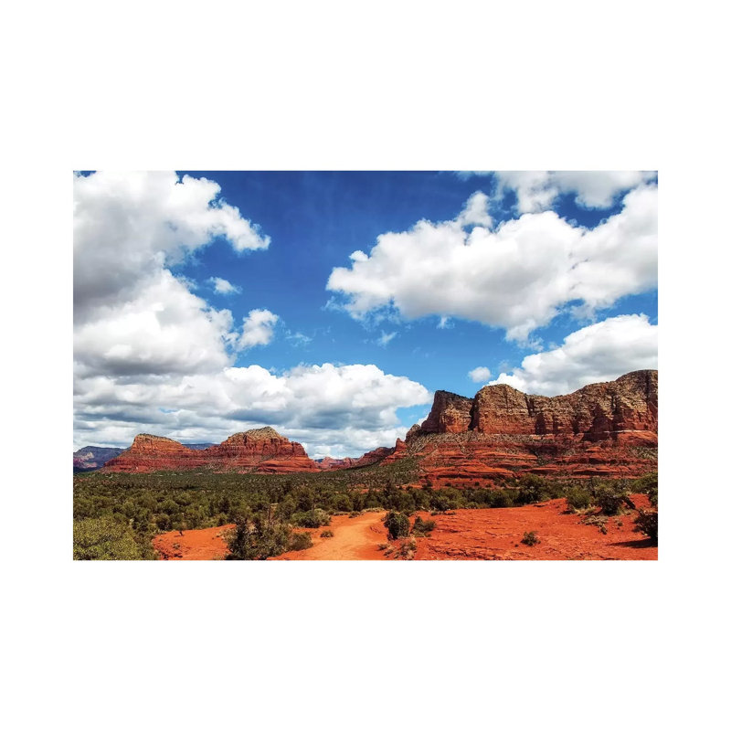 Red Rock Buttes In Sedona Arizona USA 1 Piece Wrapped Canvas Wall Art, 30.48 cm H x 45.72 cm W