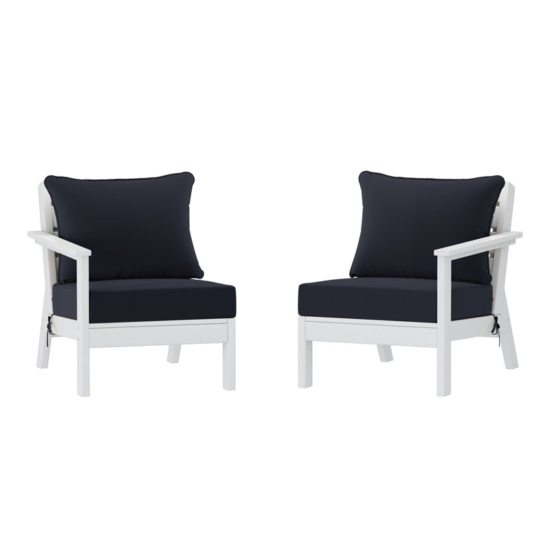 Ensemble de sièges profonds avec coussins, White, Marine