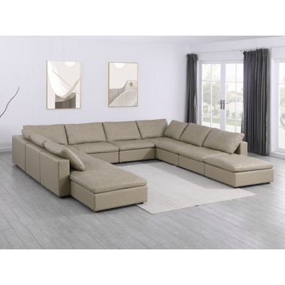 Canapé modulaire avec méridienne 10 pièces Mullica