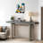 Brazos Modern Console Table Sofa Table with Concrete Top, 59'' Long Accent Entryway Table-1471325379-1471325376