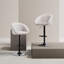 Swivel Upholstered Adjustable Height Counter Stool with Metal Frame-572617806