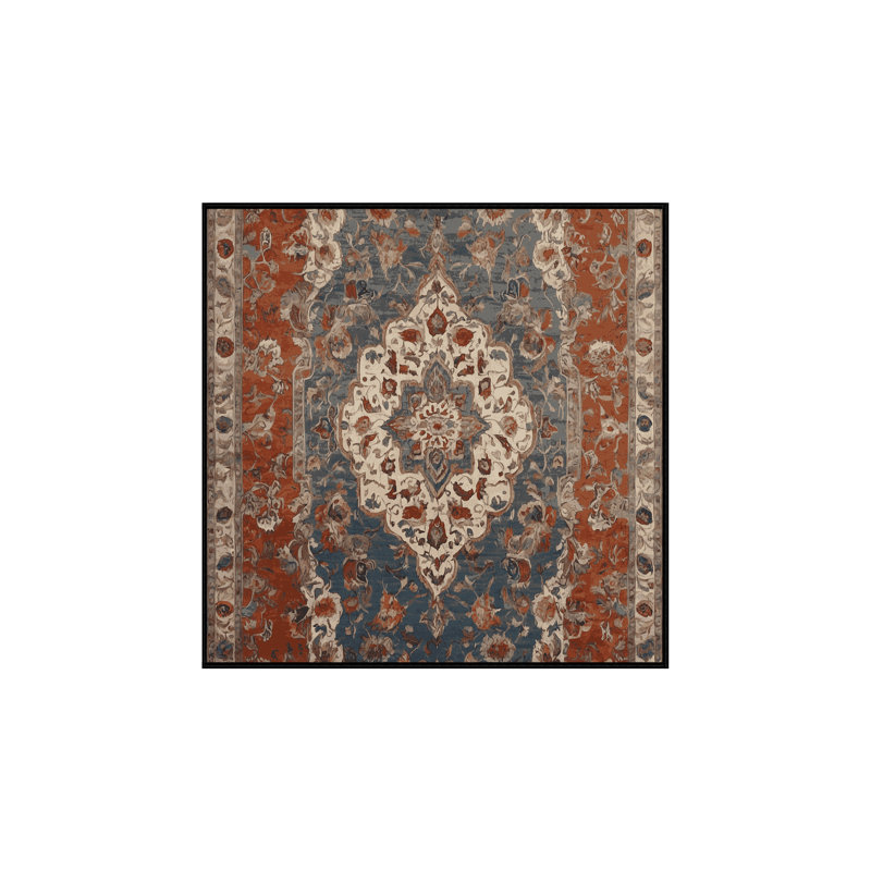 Tapis brun lavable à la machine, Carré 4 pi