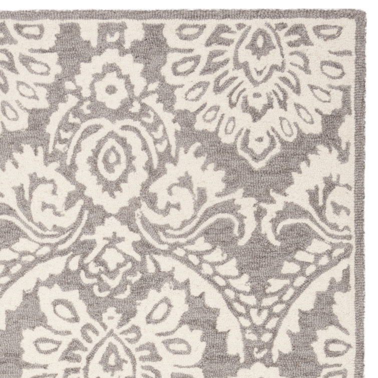 Tansy Handmade Wool Ivory/Gray Rug