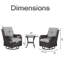 3 Piece Rattan Seating Group with Cushions-101046376