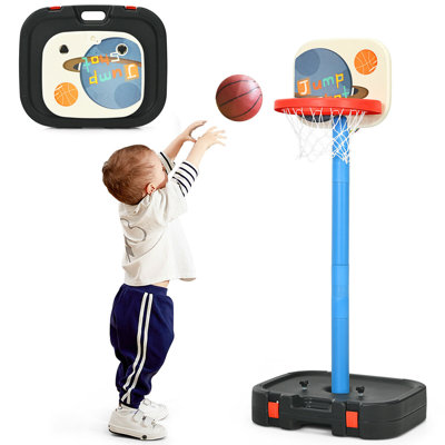Panier de basketball pour tout-petits à hauteur réglable de 53,5 po (ballon inclus)