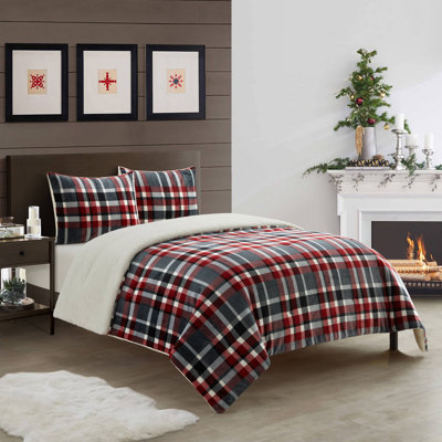Rogoda 3 Piece Sherpa Comforter Set