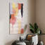 «Vibrant Harmony I», art abstrait abstrait sur fond de toile chagrine métallique dorée