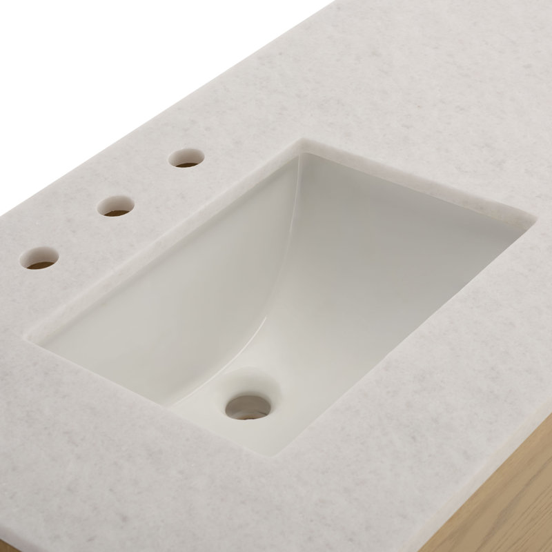 Meuble-lavabo double 72 po Zeus, Naturel