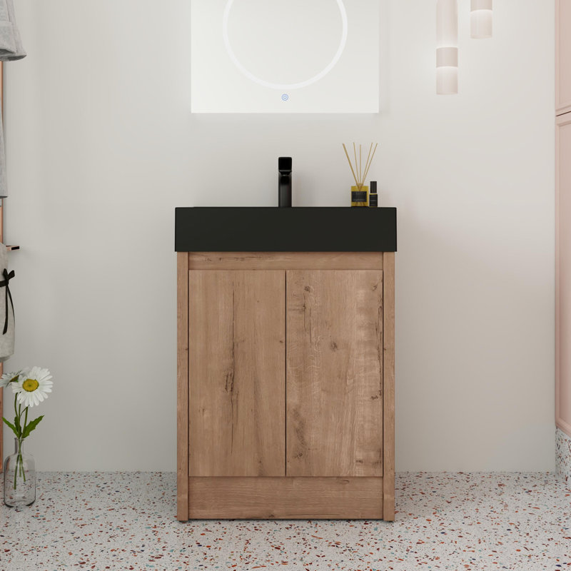 Ensemble de meuble-lavabo simple 24 po Philant, Noir