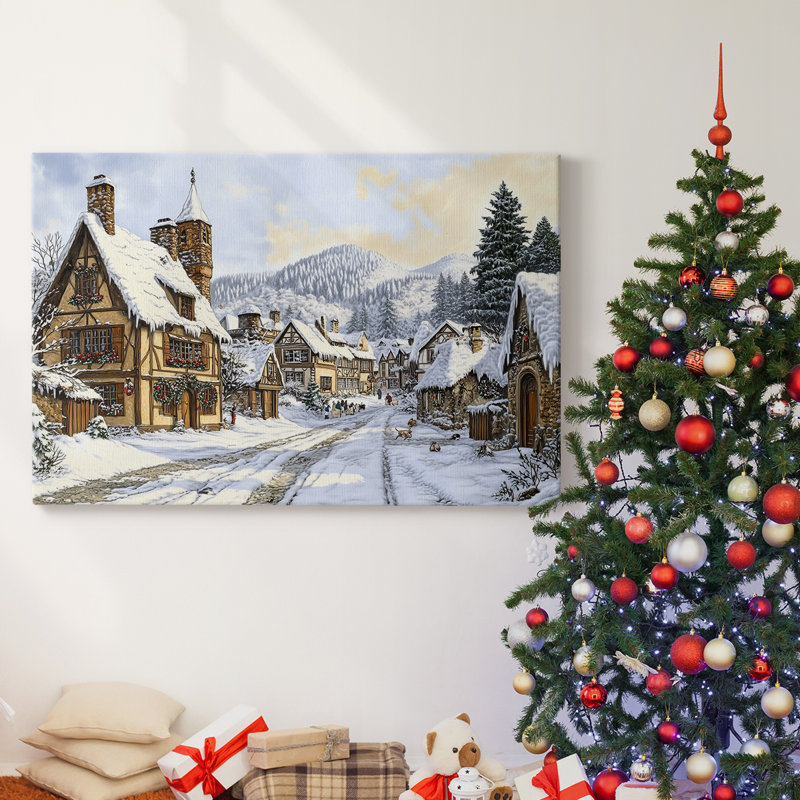 Christmas Holiday Arts - Toile tendue avec châssis, H 16 po x l 24 po