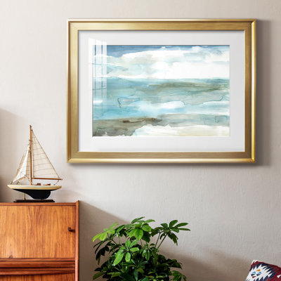 «Shimmering Shore Macro», reproduction encadrée de qualité supérieure - prête à être accrochée