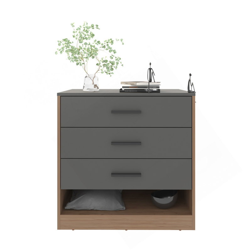 Commode Fraser, gris mat / macadamia