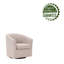 Fauteuil demi-tonneau pivotant en tissu Arleyne-1501514907