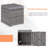 2PCS Patio Rattan Ottomans Seat Side Table Storage Box Footstool with Cushion Gray-1962808543