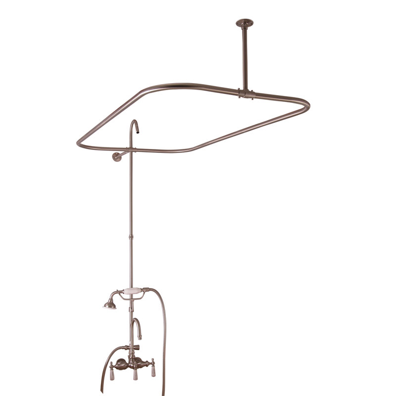 Baignoire de trempage à pattes 60" x 30", Nickel brossé, Bisque