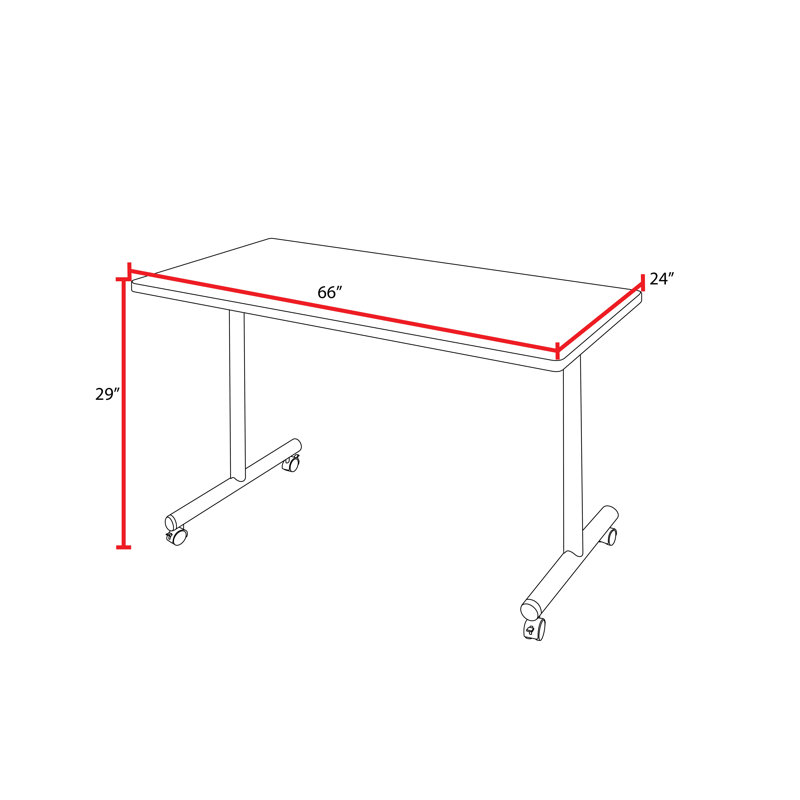 Table de conférence Regobe Kobe 48 x 24 po, H 29 po x L 66 po x P 24 po, Blanc