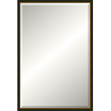 Distressed Black Old World Mirror