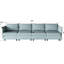 Canapé-lit modulaire avec rangement, tissu en chenille bleu antique, 4, profondeur 96,69 po, largeur 62,57 po, hauteur 31,97 po, capacité de poids de 184,4 lb-121077491