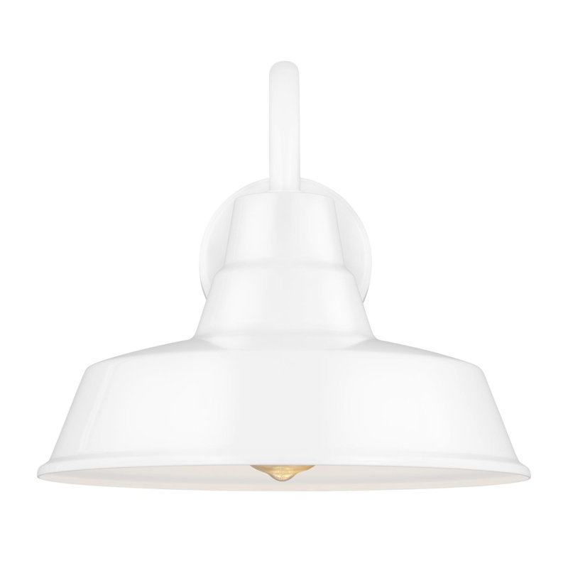 Luminaire de grange d'extérieur Blakeston, H 10,63 po x l 12 po x P 12 po, Non, Blanc