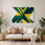 «Geometric Abstraction 7», art mural en métal vert-711213668