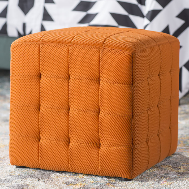 Repose-pieds en forme de cube Desjardins, Orange