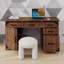 Table d'écriture, prises de courant, tiroirs multiples et armoire de rangement Vintage Farmhouse-130183494