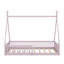 Lit simple en bois avec clôture-114402373
