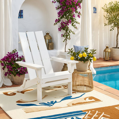 Chaise longue pliante en bois avec accoudoirs