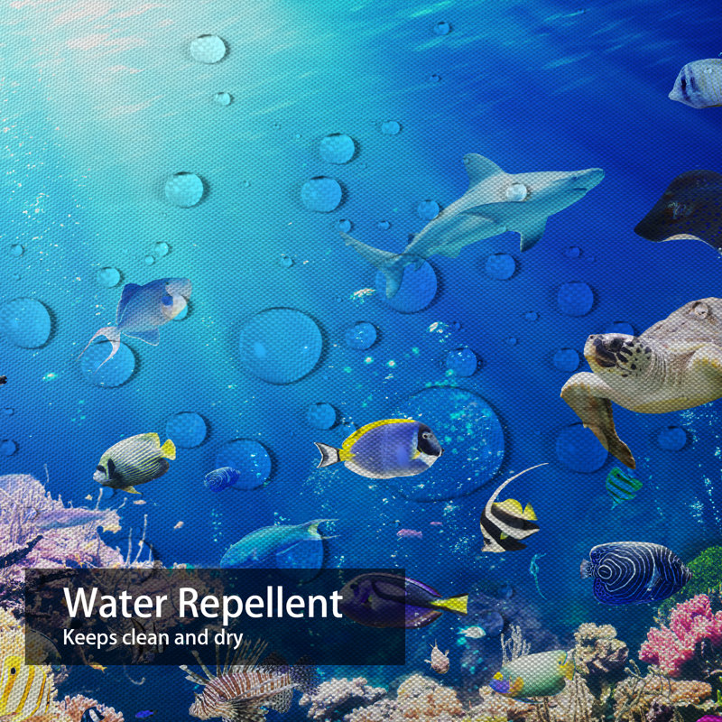Rideau de douche Tropical Fish, L 72 po x l 78 po