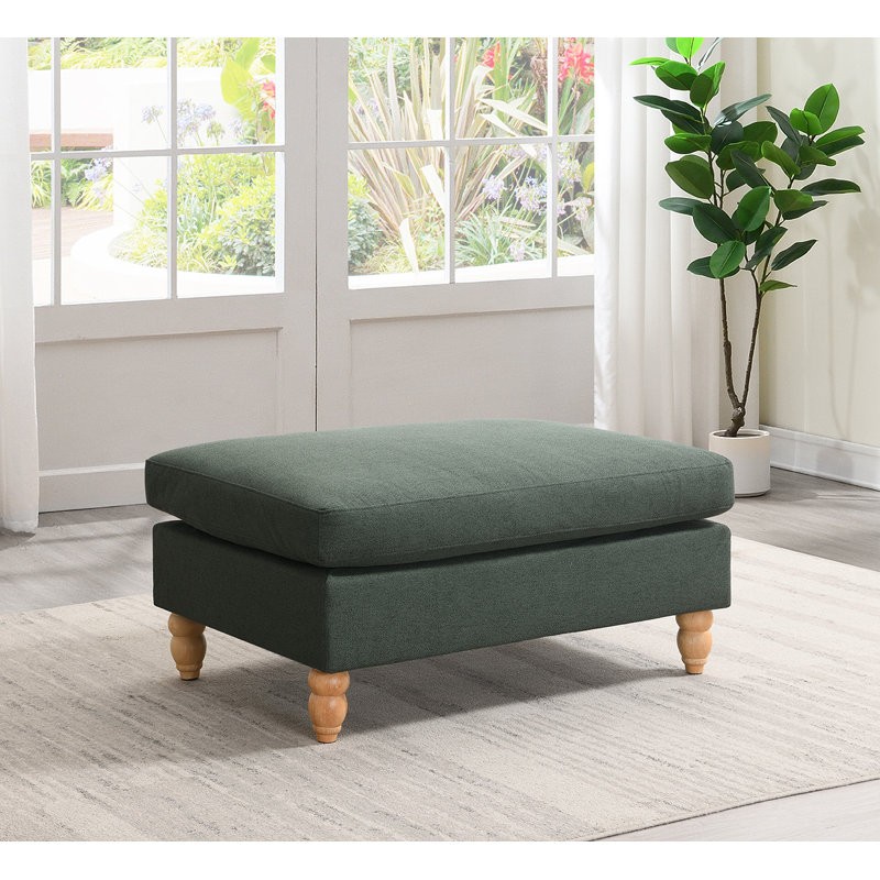 100cm Wide Ottoman, Moss