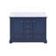 Meuble-lavabo double 48 po X P 22 po D, avec plateau en marbre de Carrare