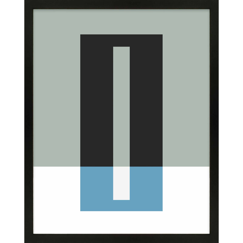 Bit Of Blue Print by Jacques Pilon, Black Framed Paper, 25" H x 20" W