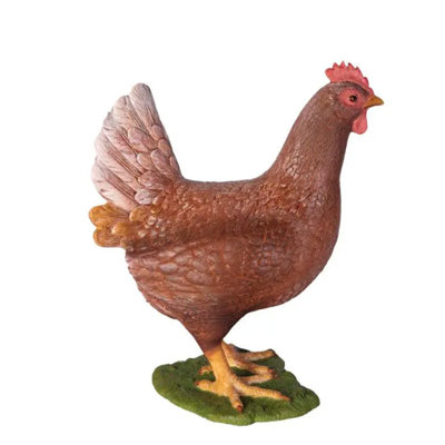Brown Chicken Life Size Statue