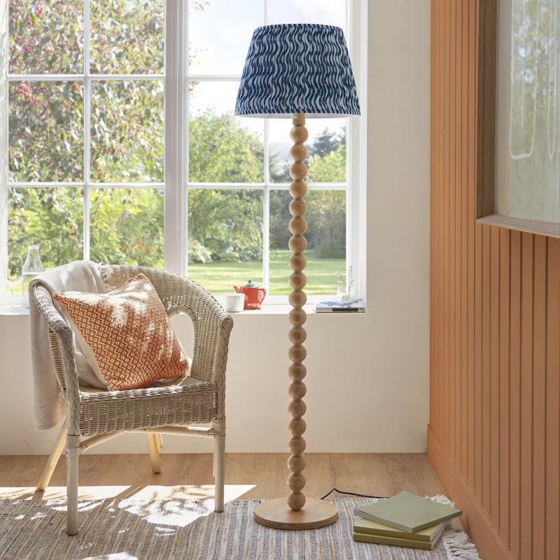 Cane 156cm Traditional Floor Lamp, Marlin Blue