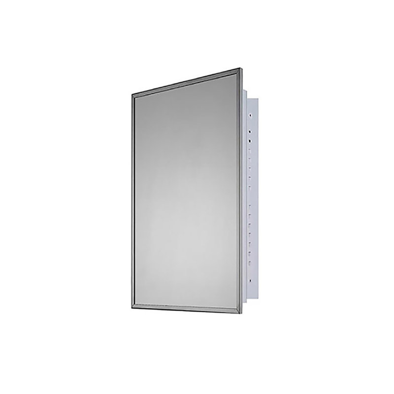 Scottville Residential Medicine Cabinet, Recessed, Stainless Steel Framed, 26" H x 16" W x 4.25" D