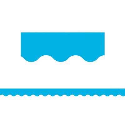 Bordure festonnée turquoise
