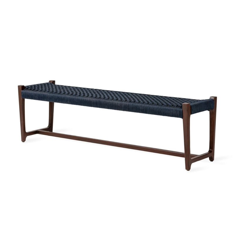 Botyo Wooden Garden Bench, 47cm H x 160cm W x 47cm D, Blue/Brown
