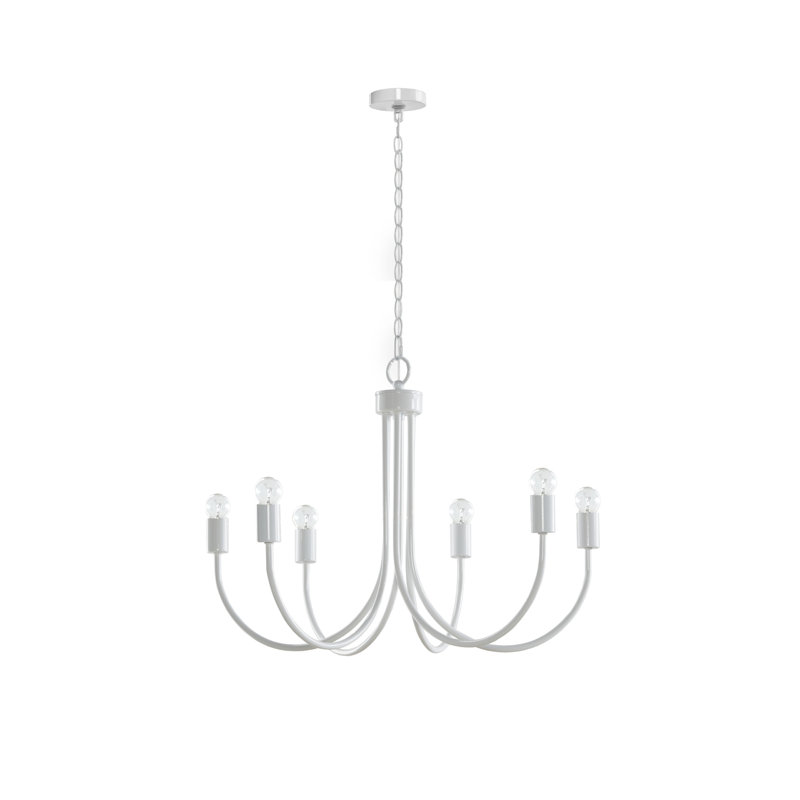Lustre en métal 6 lumières Ellie