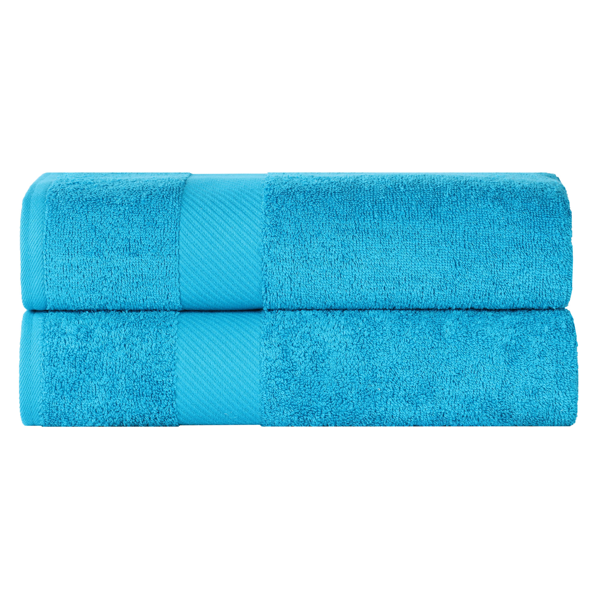 Certified Egyptian Cotton Medium Weight Solid Luxury 2 Piece Bath Sheet Set, Capri Breeze