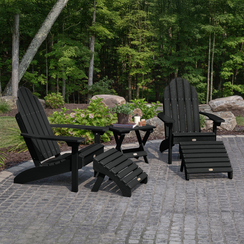 Mountain Bluff Adirondack Chair with Ottoman, Abyss