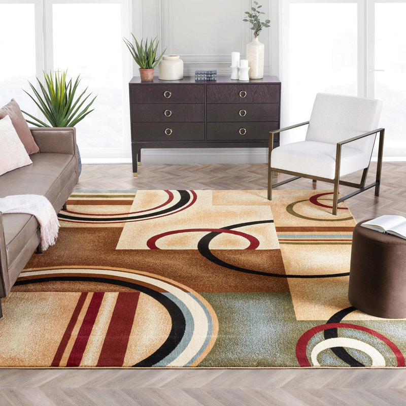 Vahig Geometric Area Rug, Rectangle 240cm x 300cm