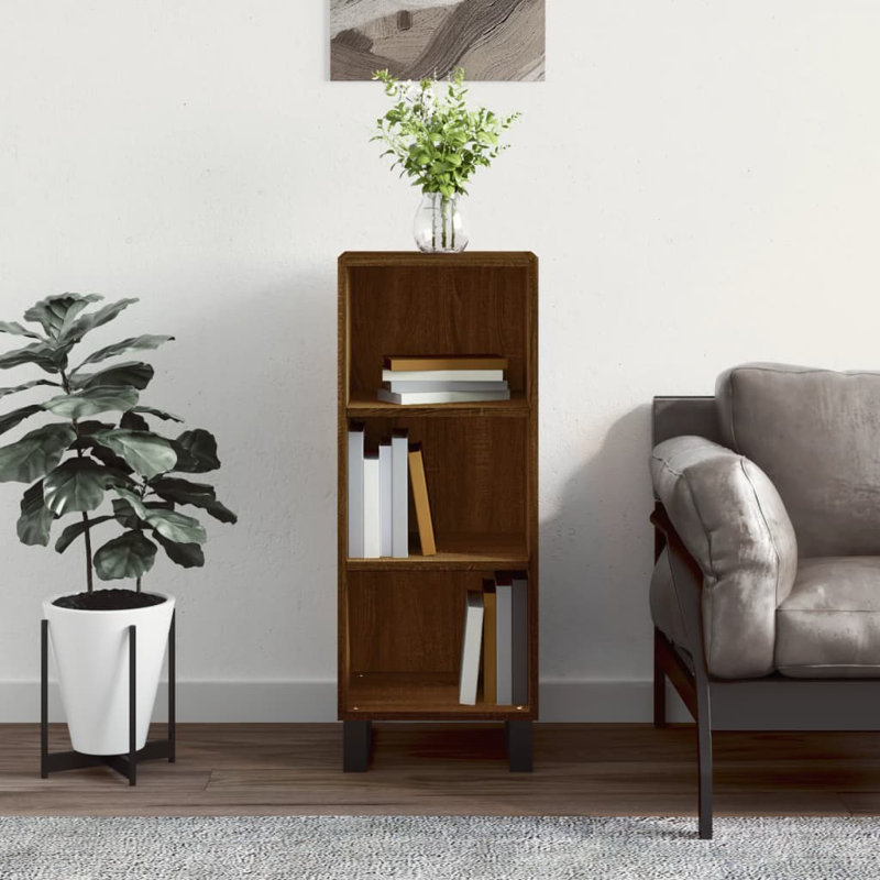 Macmanus 90 cm H x 34.5 cm W Standard Bookcase, Brown Oak