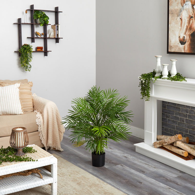 Faux Palm Tree in Pot, 36" H x 27" W x 27" D