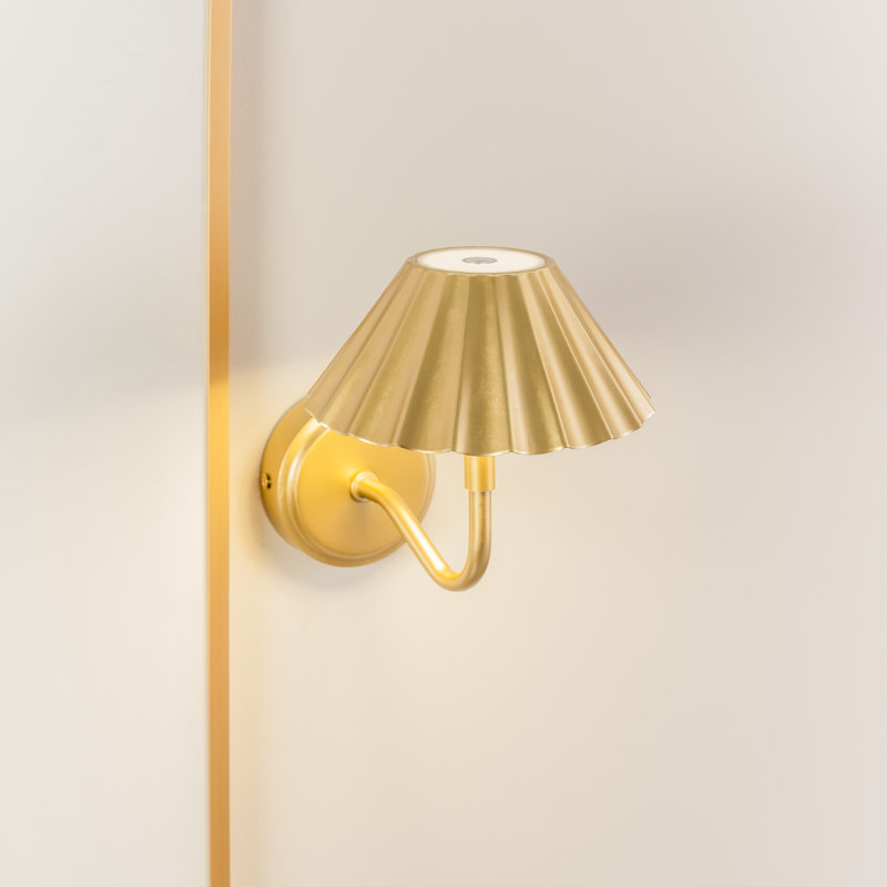 Bethenia Plastic LED Flush Mounted Sconce, Gold