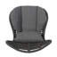 Chaise d'extérieur grise avec structure en fer et meubles à coussins imperméables avec support stable